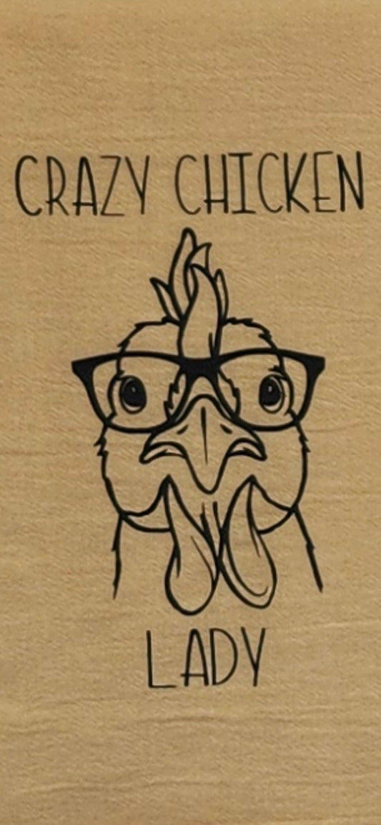 Tea Towel (Crazy Chicken Lady)