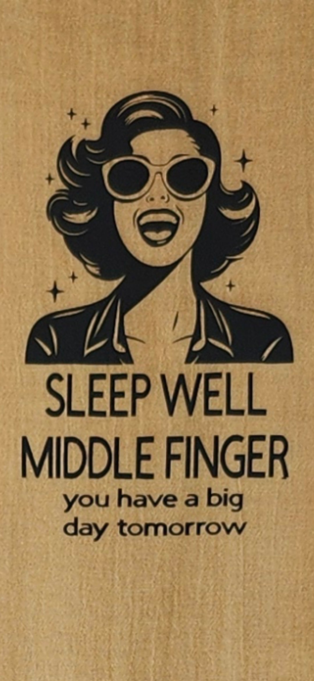 Tea Towel (Sleep Well Middle Finger)
